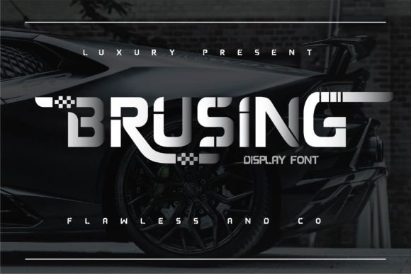 Brusing: The Bold Display Typeface for Sports and Digital Impact