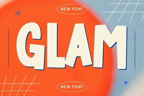 Glam Typeface: A Bold Display Font for Digital Impact