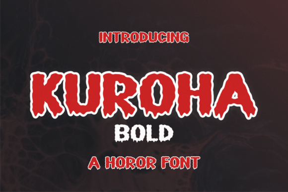 Kuroha: The Spine-Chilling Display Font for Bold Craft Designs
