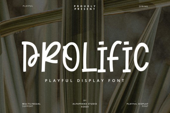 Prolific: A Playful Display Typeface for Modern Editorial Design