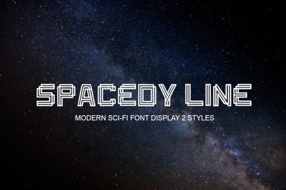 Spacedyline: A Modern Sci-Fi Display Font for Digital Branding