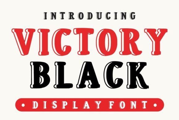 Victory Black: A Vintage Display Font for Bold Branding
